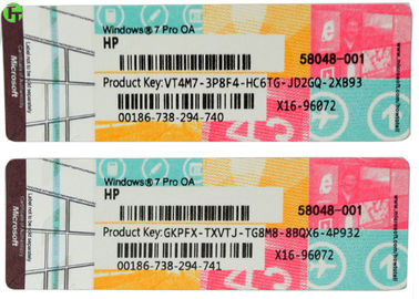 OEM Microsoft COA Computer Ram Memory , Windows 7 Professional COA Sticker