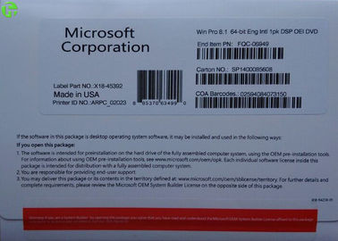 Microsoft Windows Server Software , Windows 8.1 Pro 64 Bit OEM Version