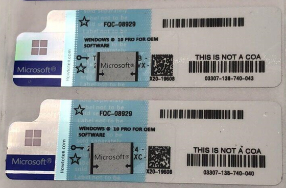COA Sticker Win 10 Pro OEM Key Windows 10 Professional Activation Key For 1PC
