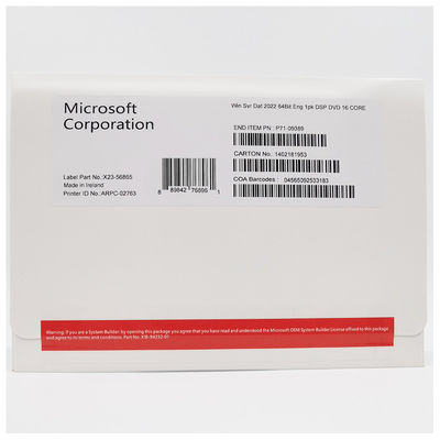 Operating System Windows Server 2022 Standard 64 Bit DVD OEM Version