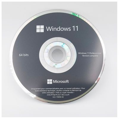 Gerçek Windows 11 Pro OEM DVD Fransızca 64 Bit Sistem Oluşturucu Lisansı İş için
