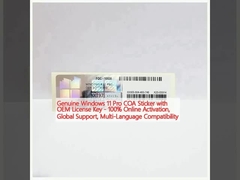 OEM Lisans Anahtarlı Orijinal Windows 11 Pro COA Dikkate Alıcı - 100% Online Etkinleştirme, Küresel Destek, Çok Dilli Uyumluluk