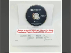 Yaşam boyu etkinleştirme Windows 11 Pro OEM 64 bit önceden etkinleştirilmiş (Güvenli Başlatma ve TPM 2.0 Destek)