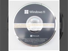 Microsoft Windows 11 Pro 64 Bit Almanca DVD Yeni PC için OEM Sistem Oluşturucu Paketi