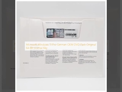 Microsoft Windows 11 Pro Alman OEM DVD Paketi Orijinal 64 Bit Lisans Anahtar